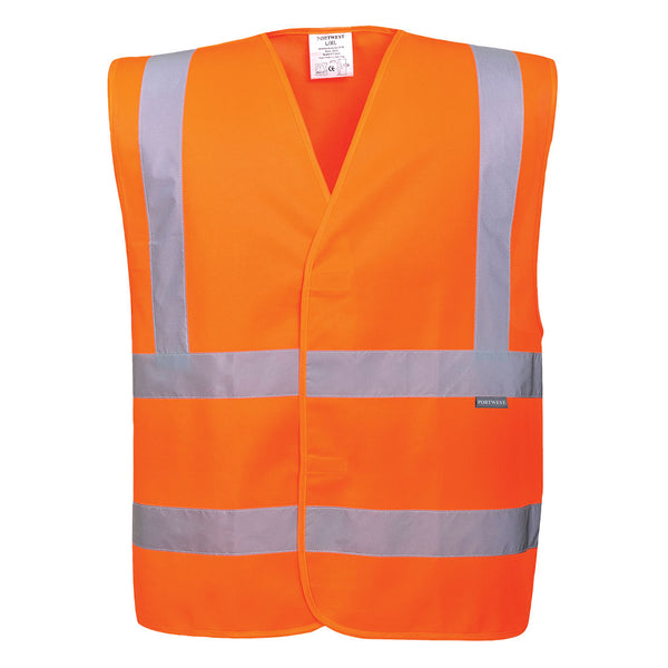 Gilet Hi-Vis Baudrier & Double Ceinture