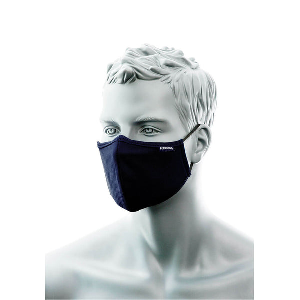 2-Ply Antimicrobial Fabric Face Mask with Nose Bridge (Pk25)