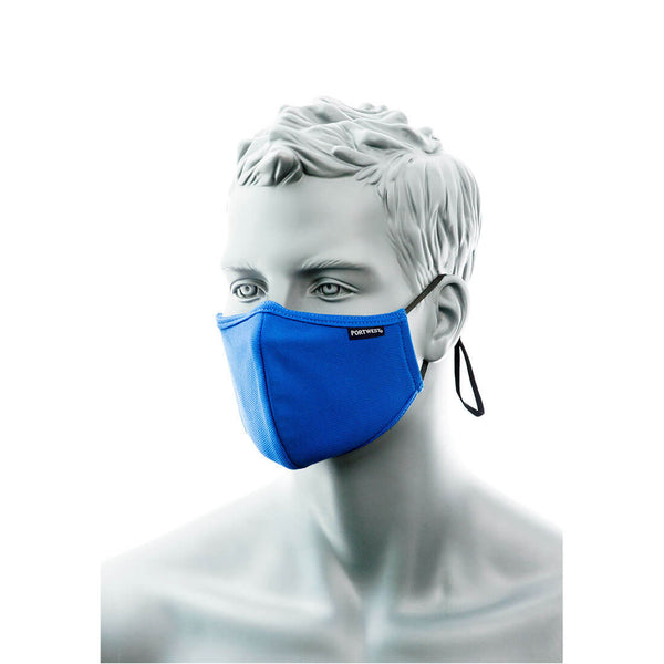 Masque facial en tissu antimicrobien à 2 épaisseurs avec pont nasal (Pk25)