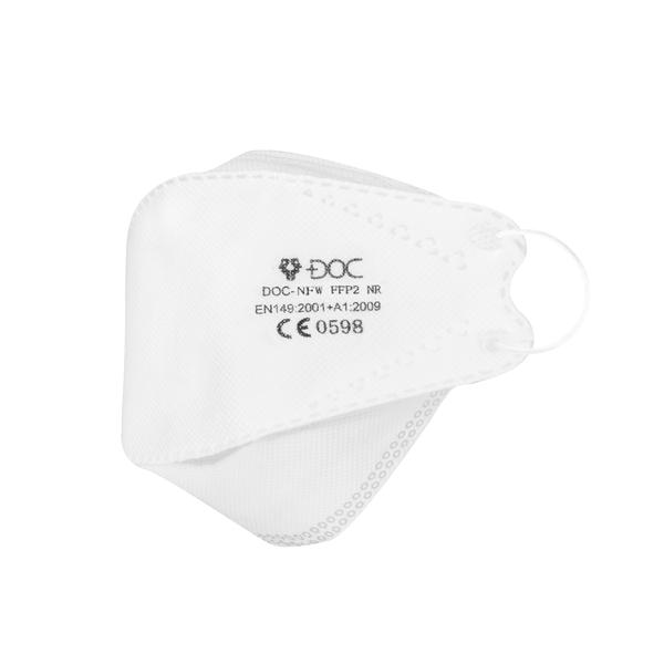 DOC-NFW - Masque FFP2 - Blanc - EN 149:2001 + A1:2009 - Certifié CE 0598- Boite de 20 pièces - Scellés Individuellement