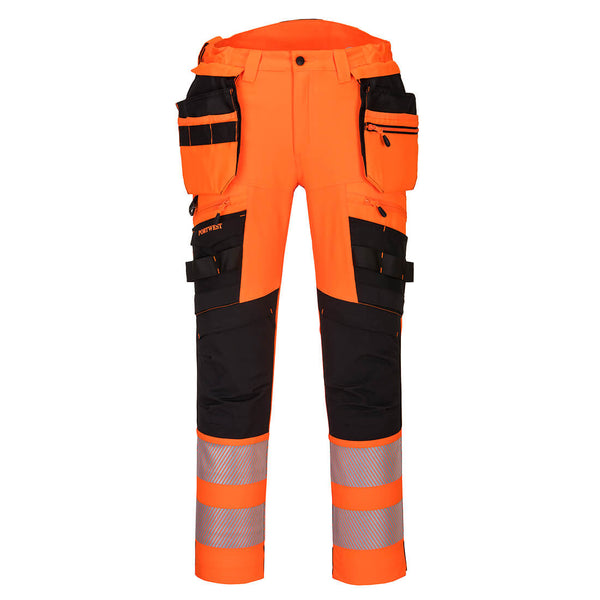 DX4 high-visibility trousers with removable floating pockets