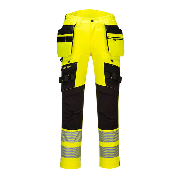 DX4 high-visibility trousers with removable floating pockets