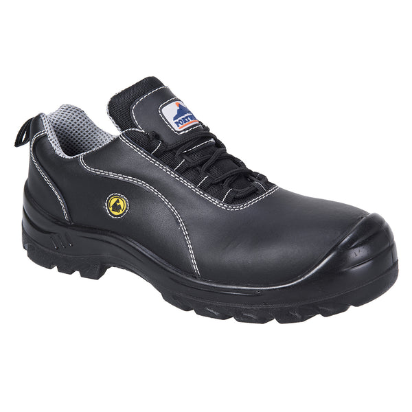 Composite ESD S1 safety leather shoe