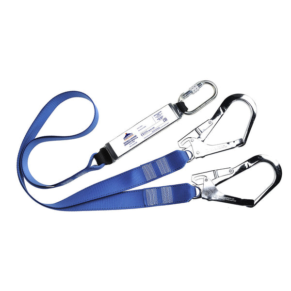 Double lanyard with energy absorber