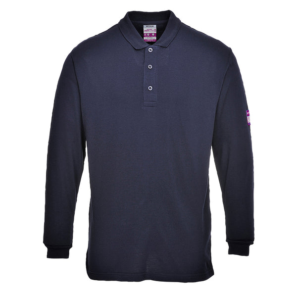 Flame Resistant Anti-Static Long Sleeve Polo Shirt