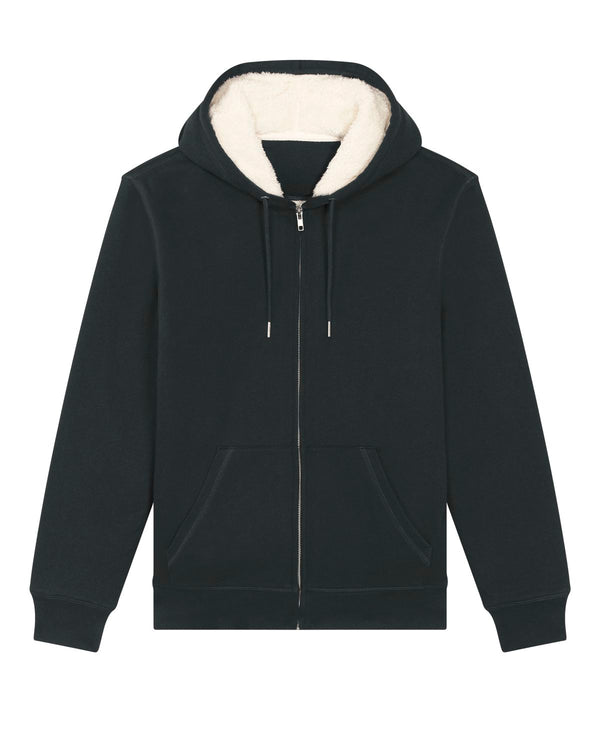 Unisex Sherpa-Lined Full-Zip Hoodie - Hygger Sherpa
