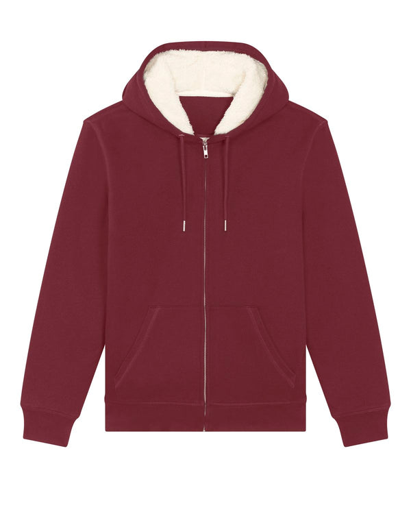 Unisex Sherpa-Lined Full-Zip Hoodie - Hygger Sherpa