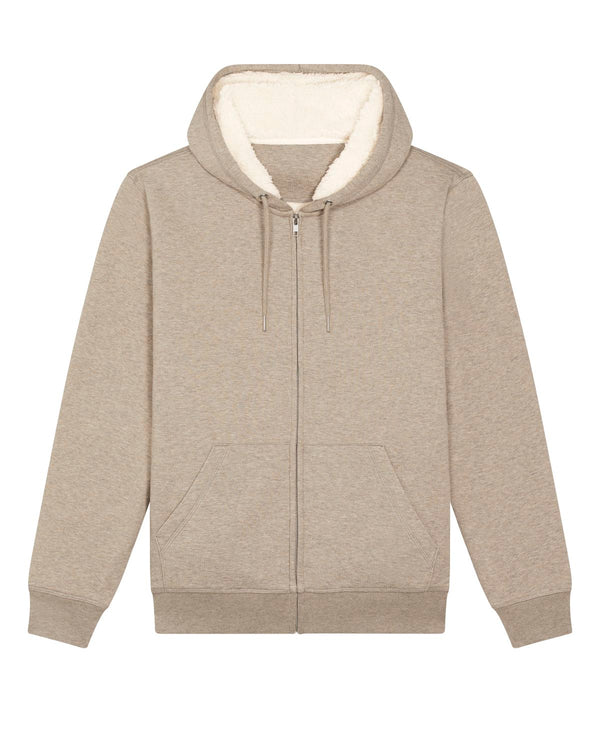 Unisex Sherpa-Lined Full-Zip Hoodie - Hygger Sherpa