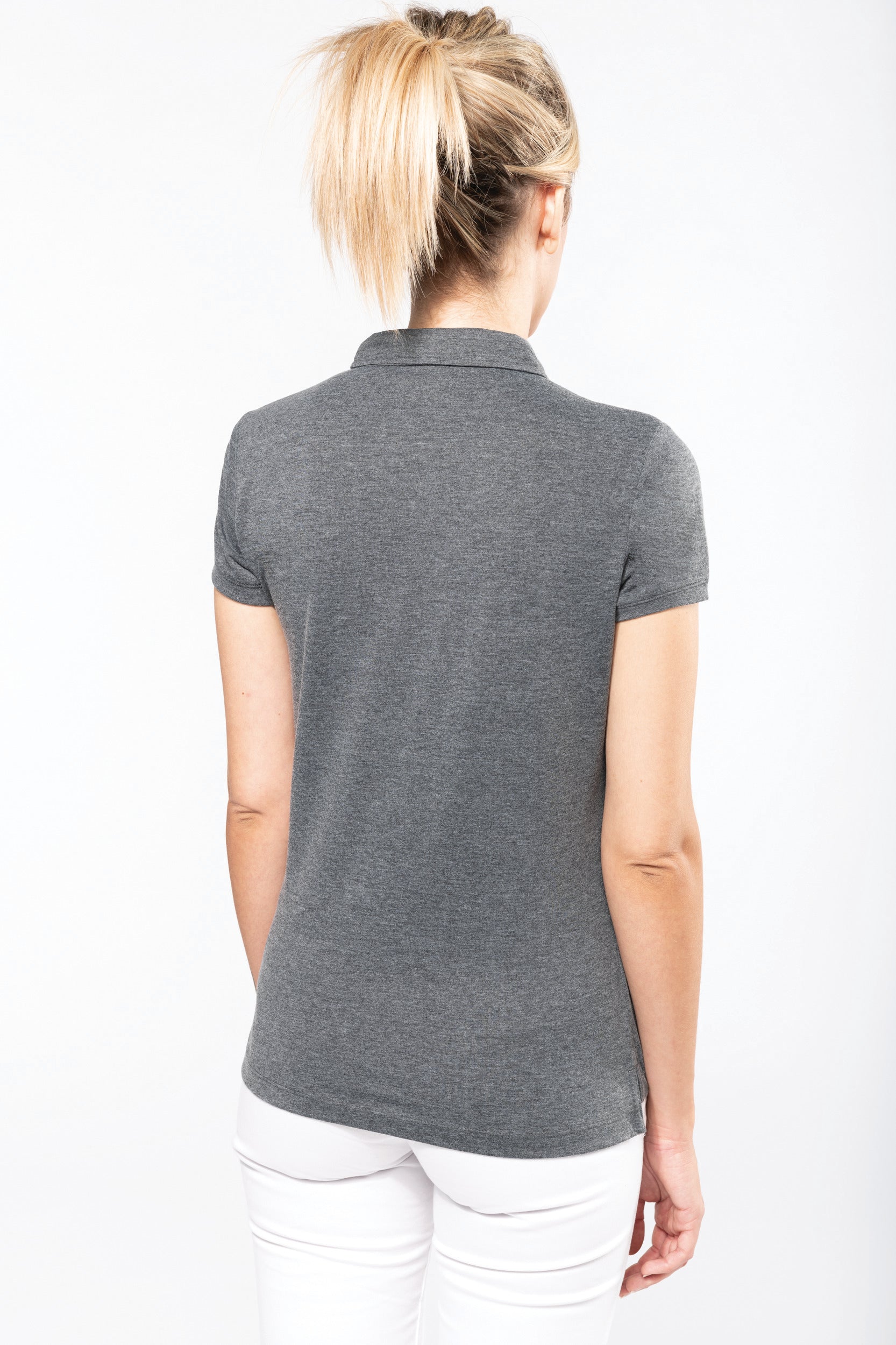 Polo manches courtes "mélange" femme