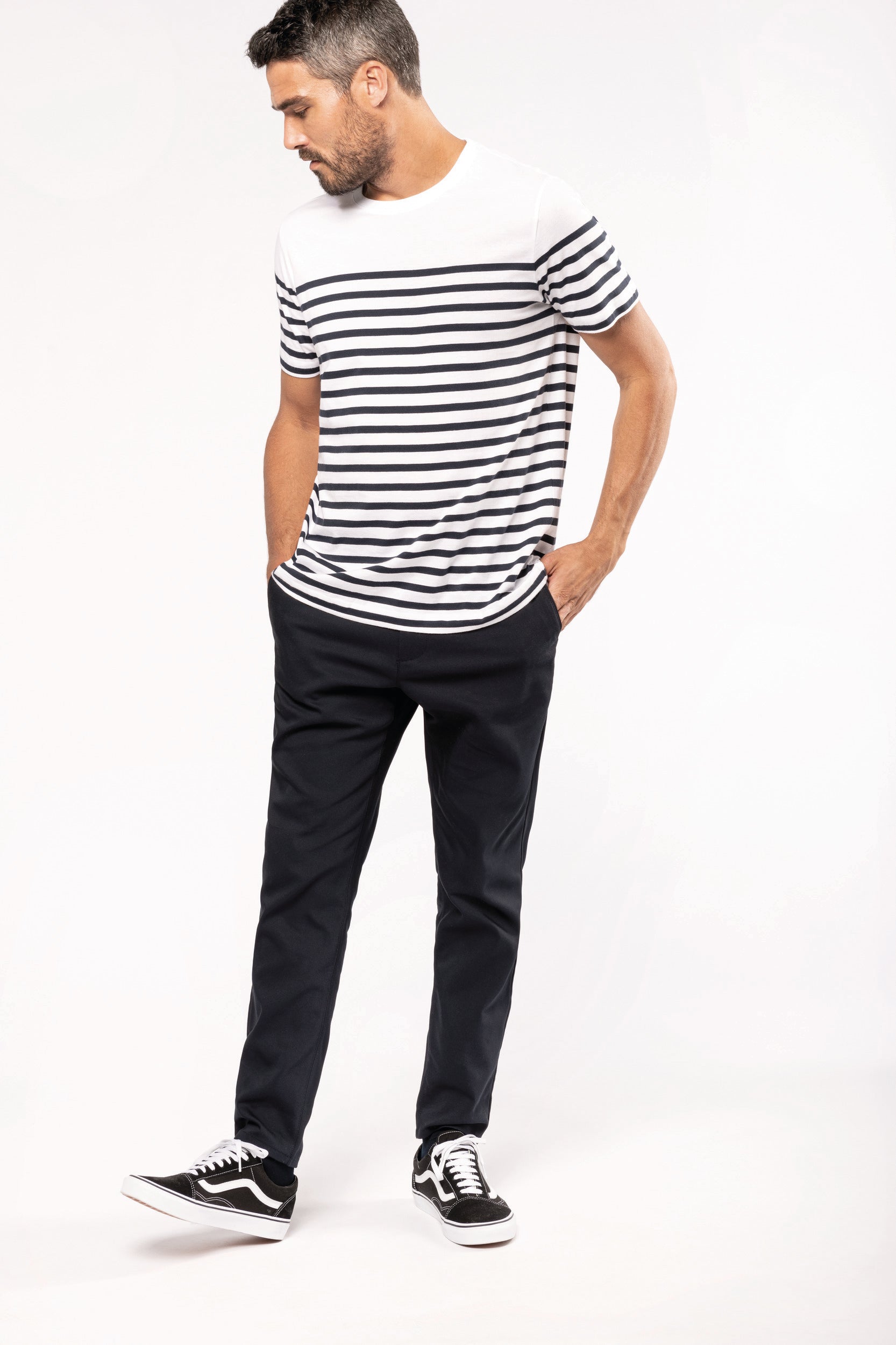 T-shirt marin col rond Bio homme