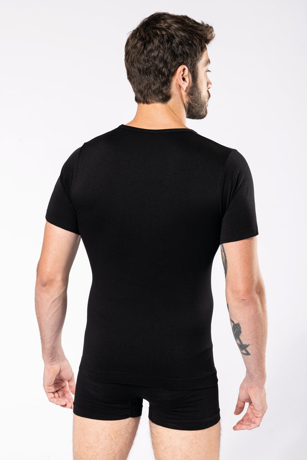 Men's short-sleeved eco-responsible second-skin t-shirt