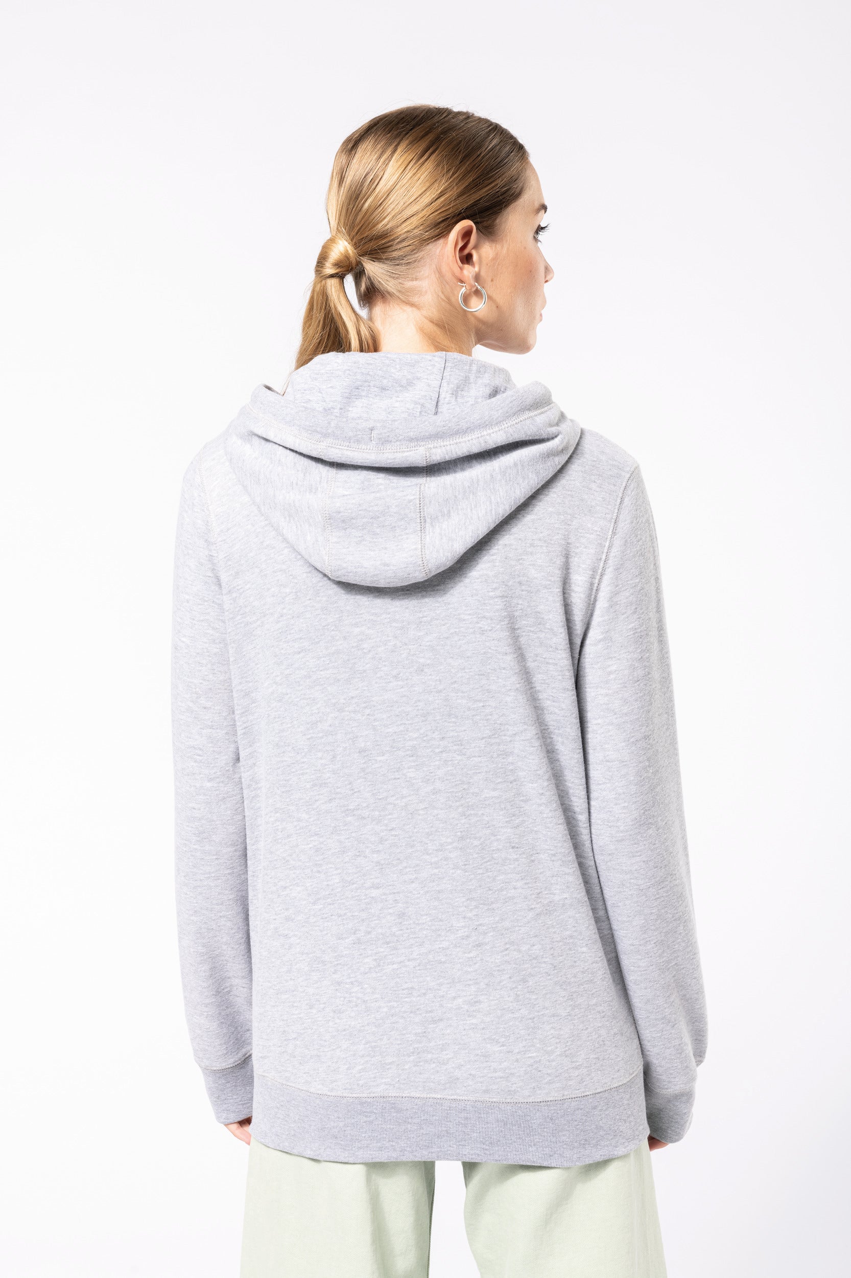 Uniseks ecologisch verantwoord French Terry sweatshirt met capuchon en rits