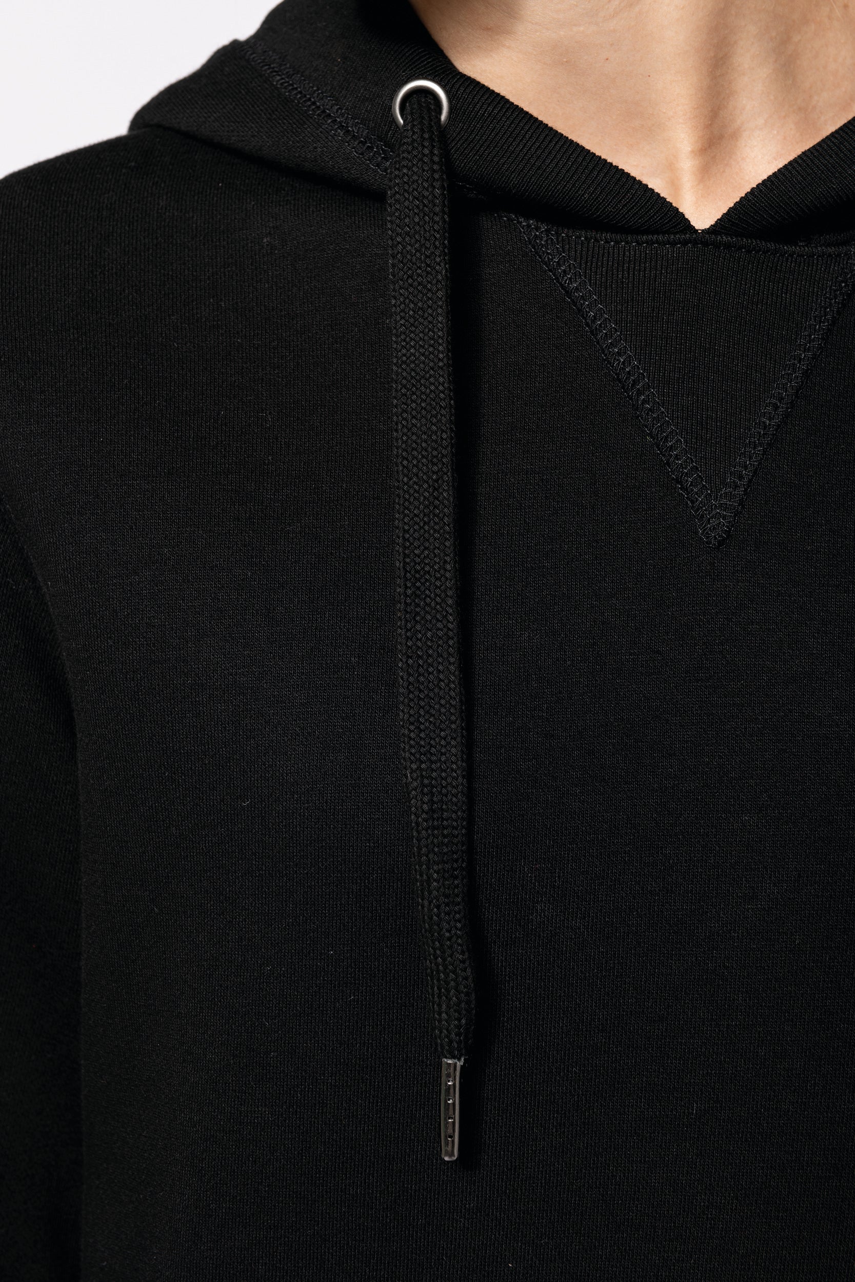 Uniseks ecologisch verantwoord sweatshirt van french terry badstof met capuchon