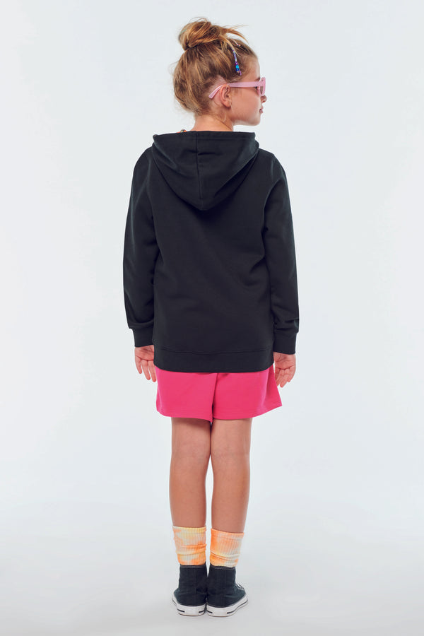 Unisex Kids Patterned Contrast Hooded Sweatshirt