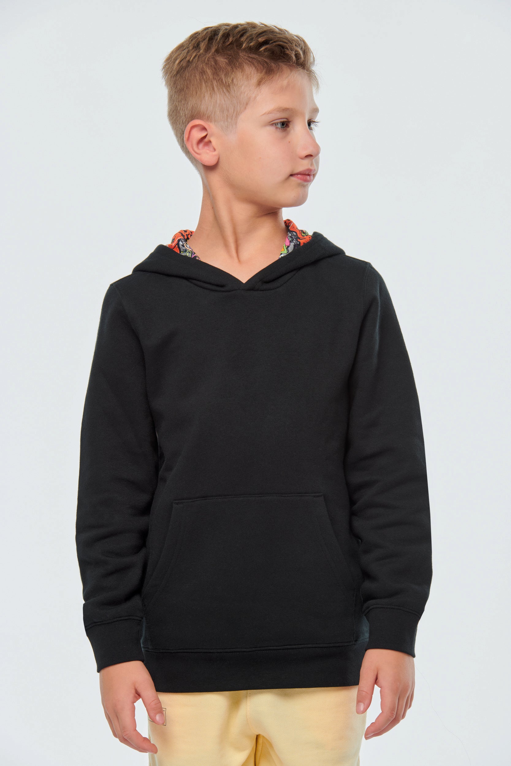 Uniseks sweatshirt met contrasterende capuchon voor kinderen