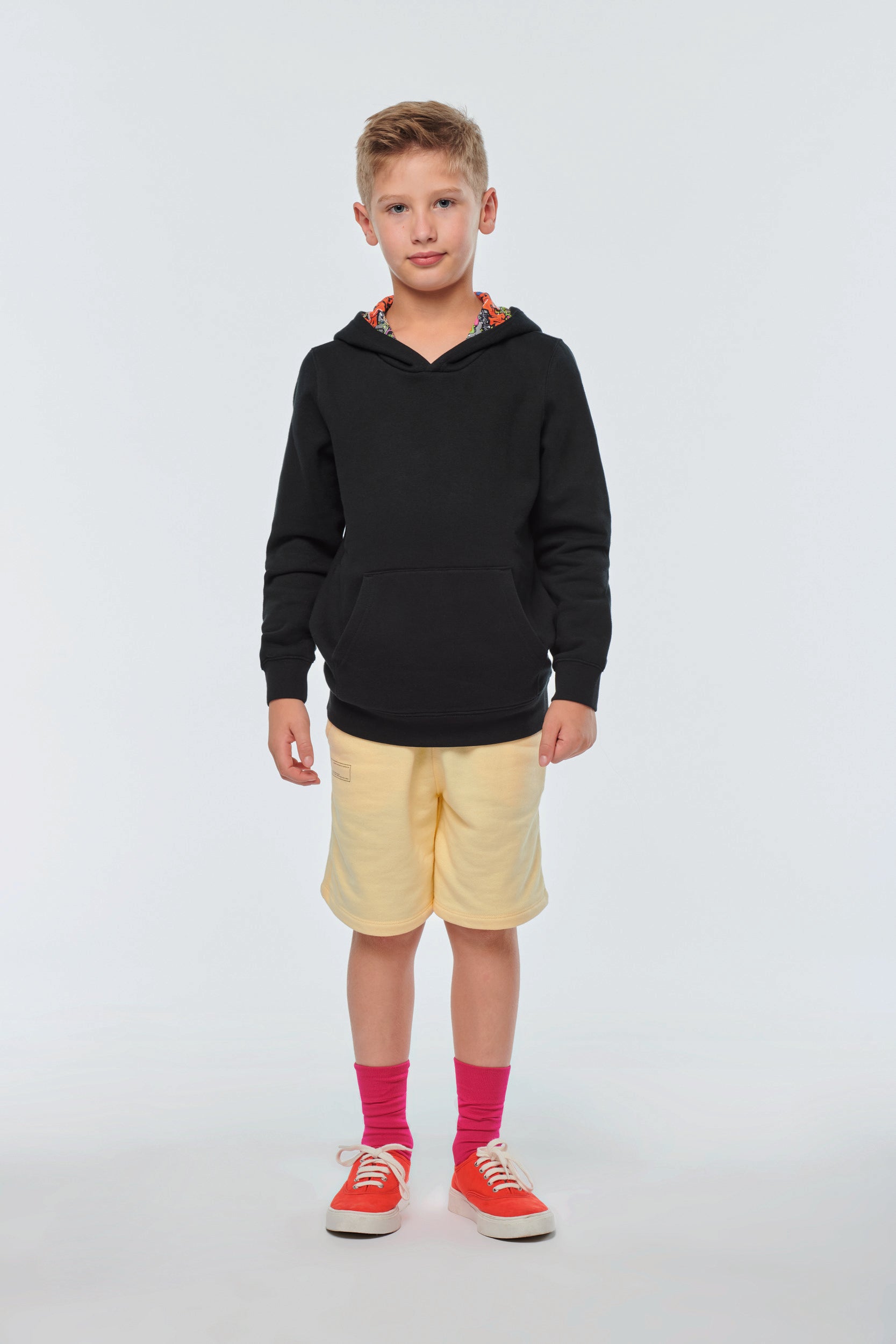 Uniseks sweatshirt met contrasterende capuchon voor kinderen
