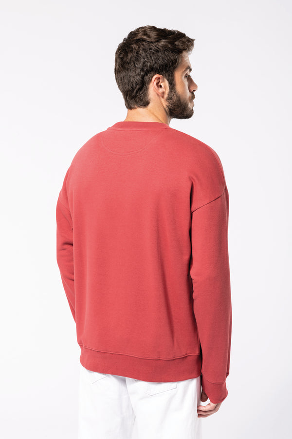 Sweat-shirt écoresponsable oversize à col rond unisexe