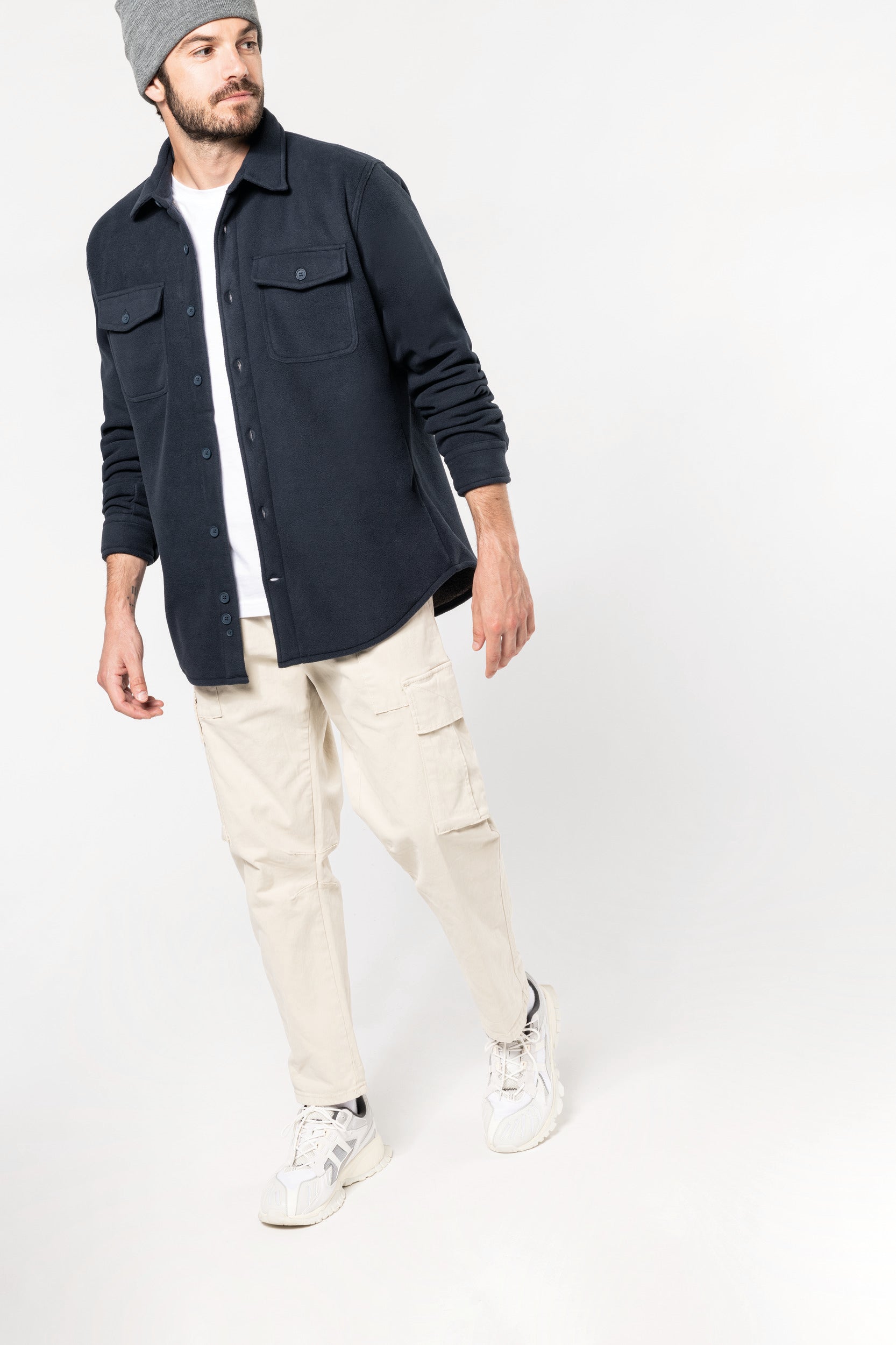 Surchemise polaire doublée sherpa polaire homme