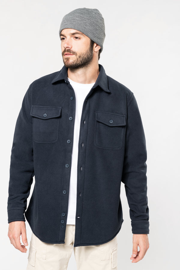 Men's Sherpa Lined Fleece Overshirt