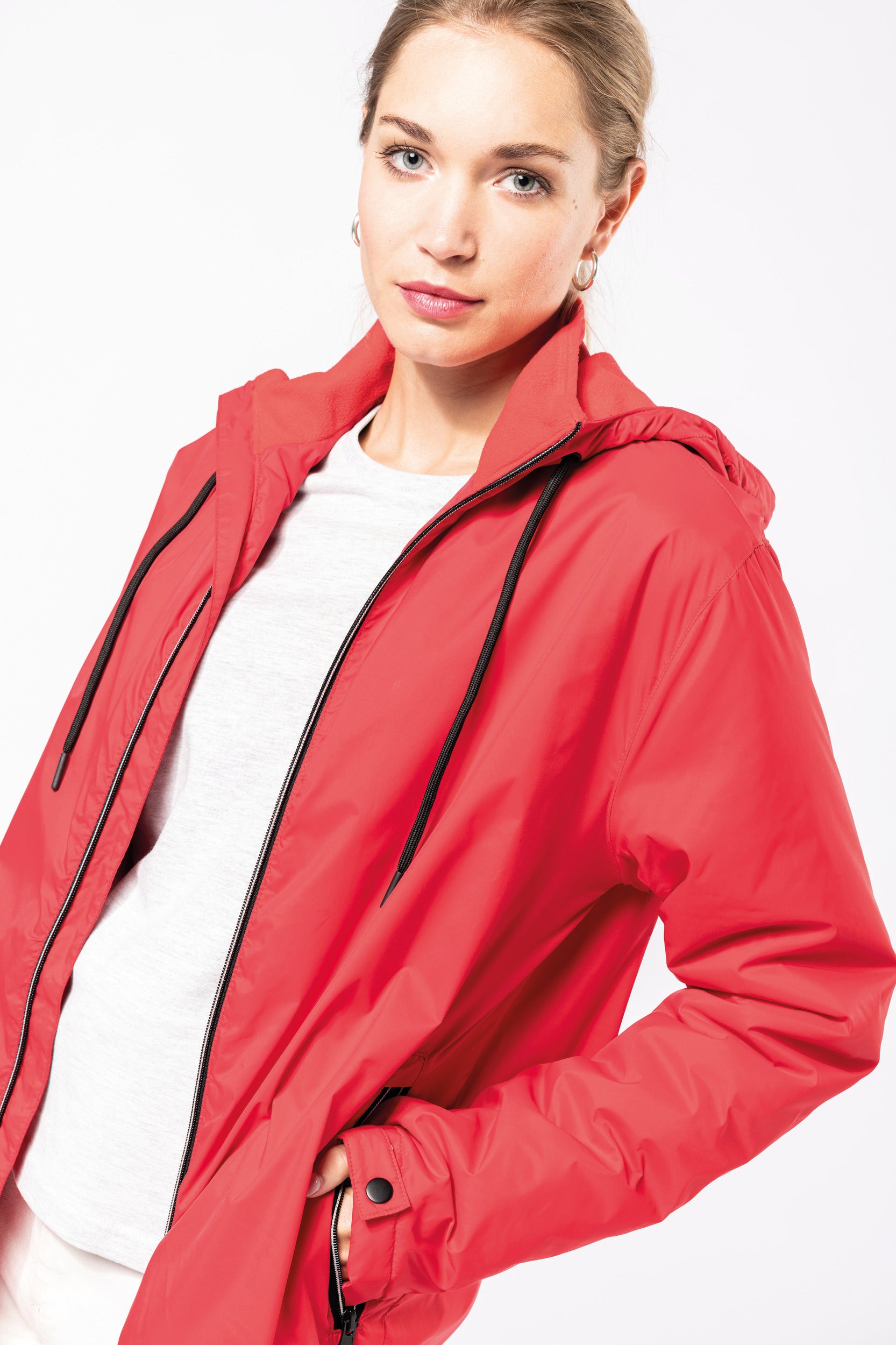 Veste à capuche avec doublure en micropolaire unisexe