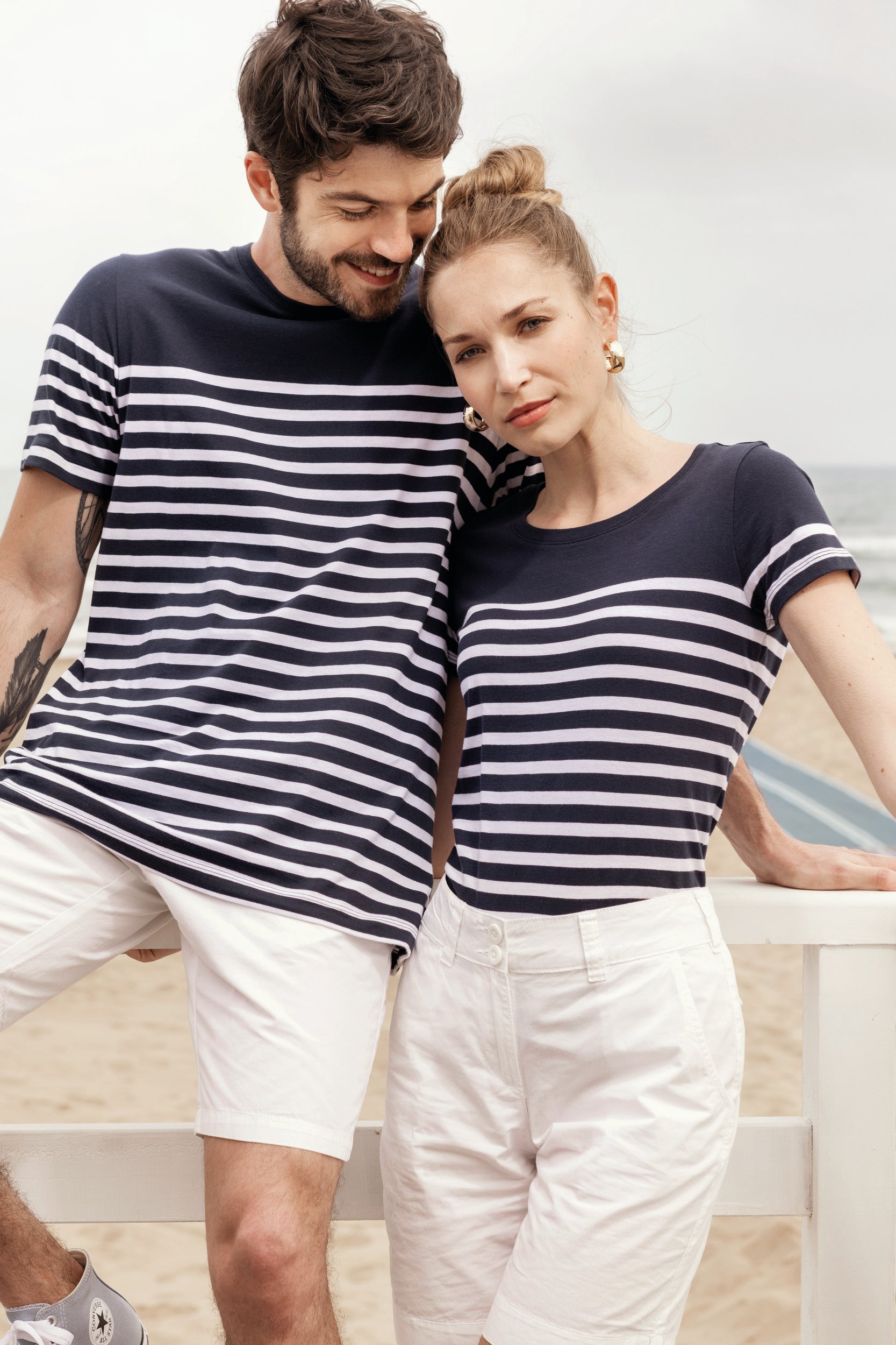 T-shirt marin col rond Bio homme