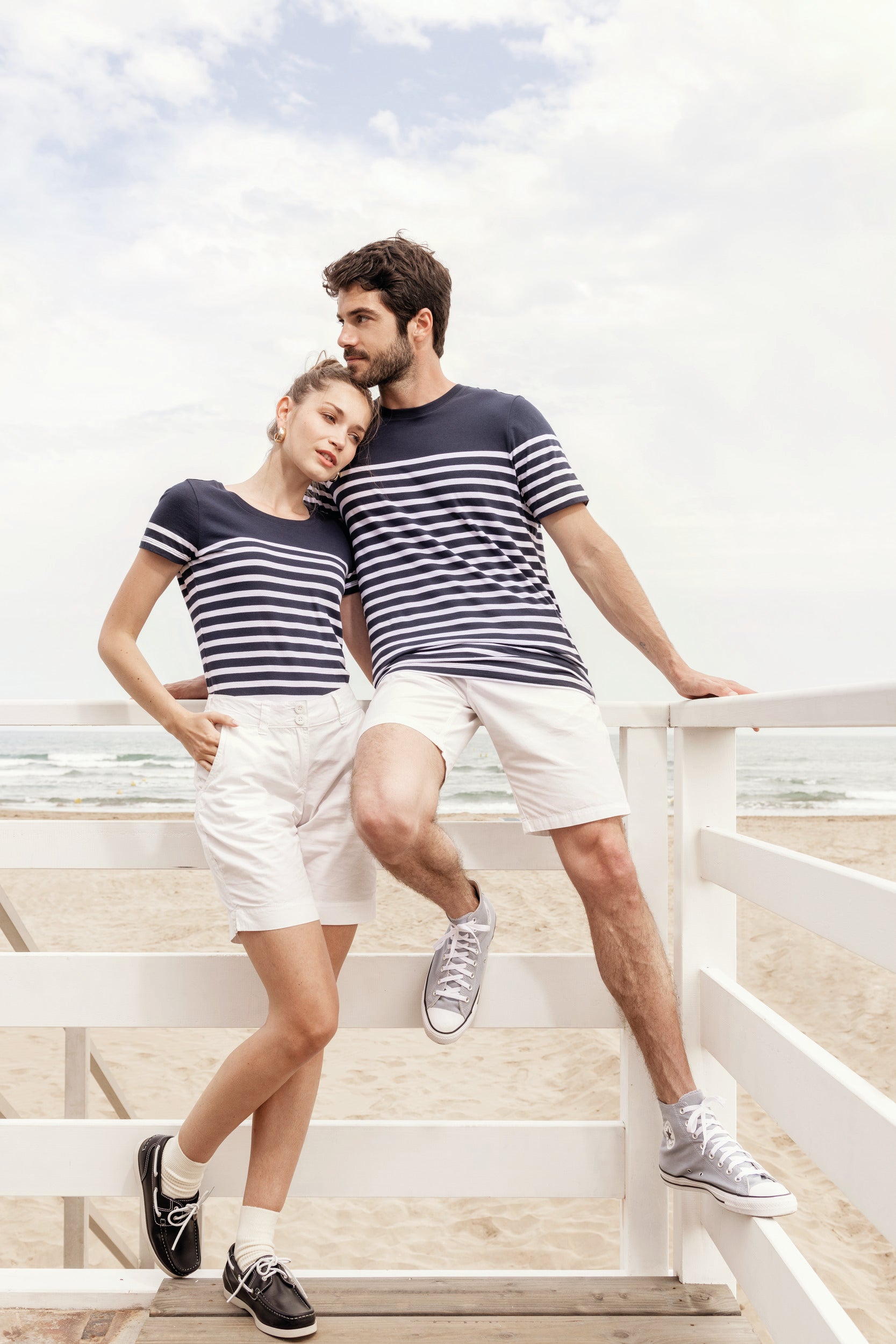 T-shirt marin col rond Bio homme