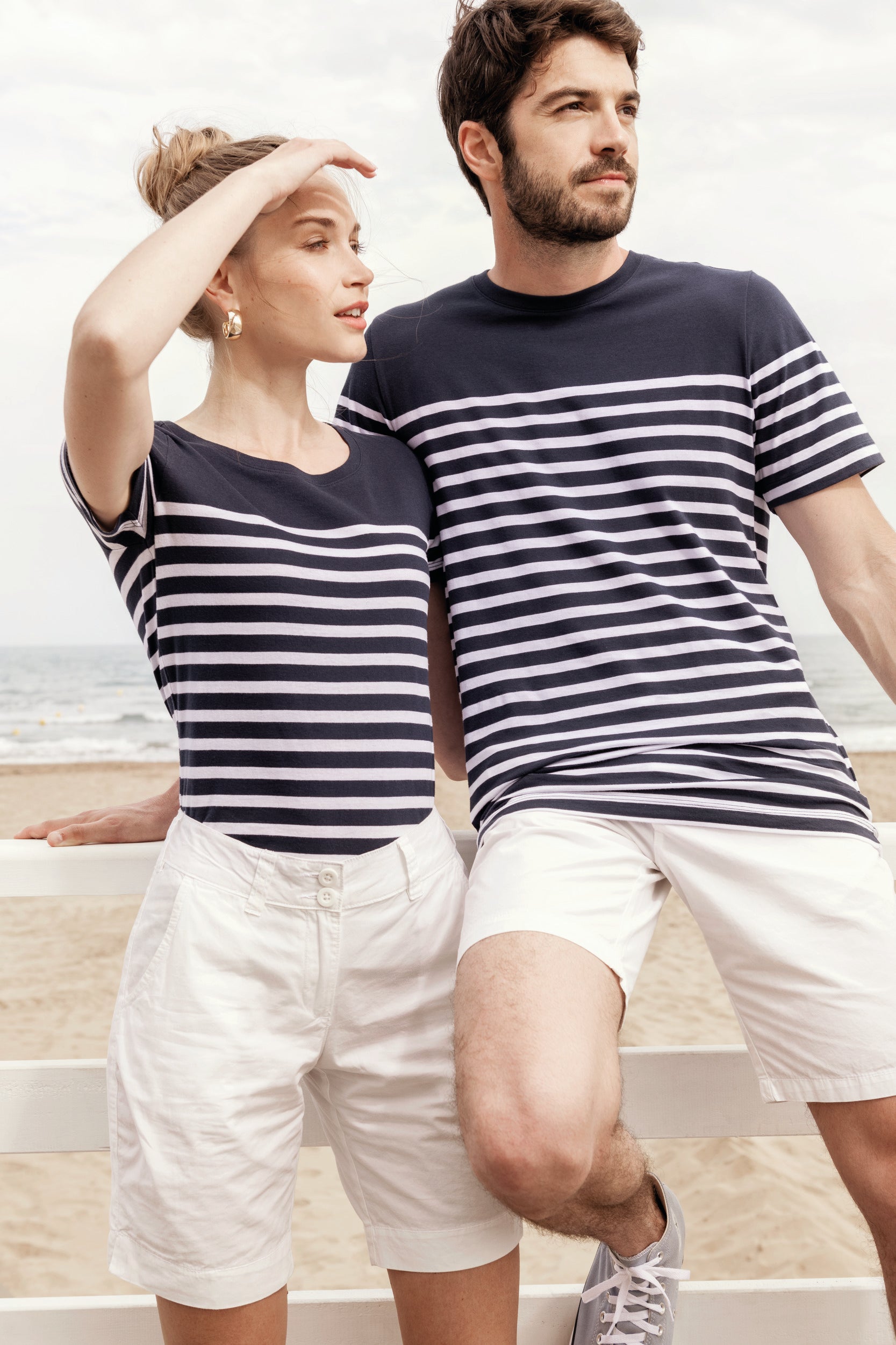 T-shirt marin col rond Bio homme
