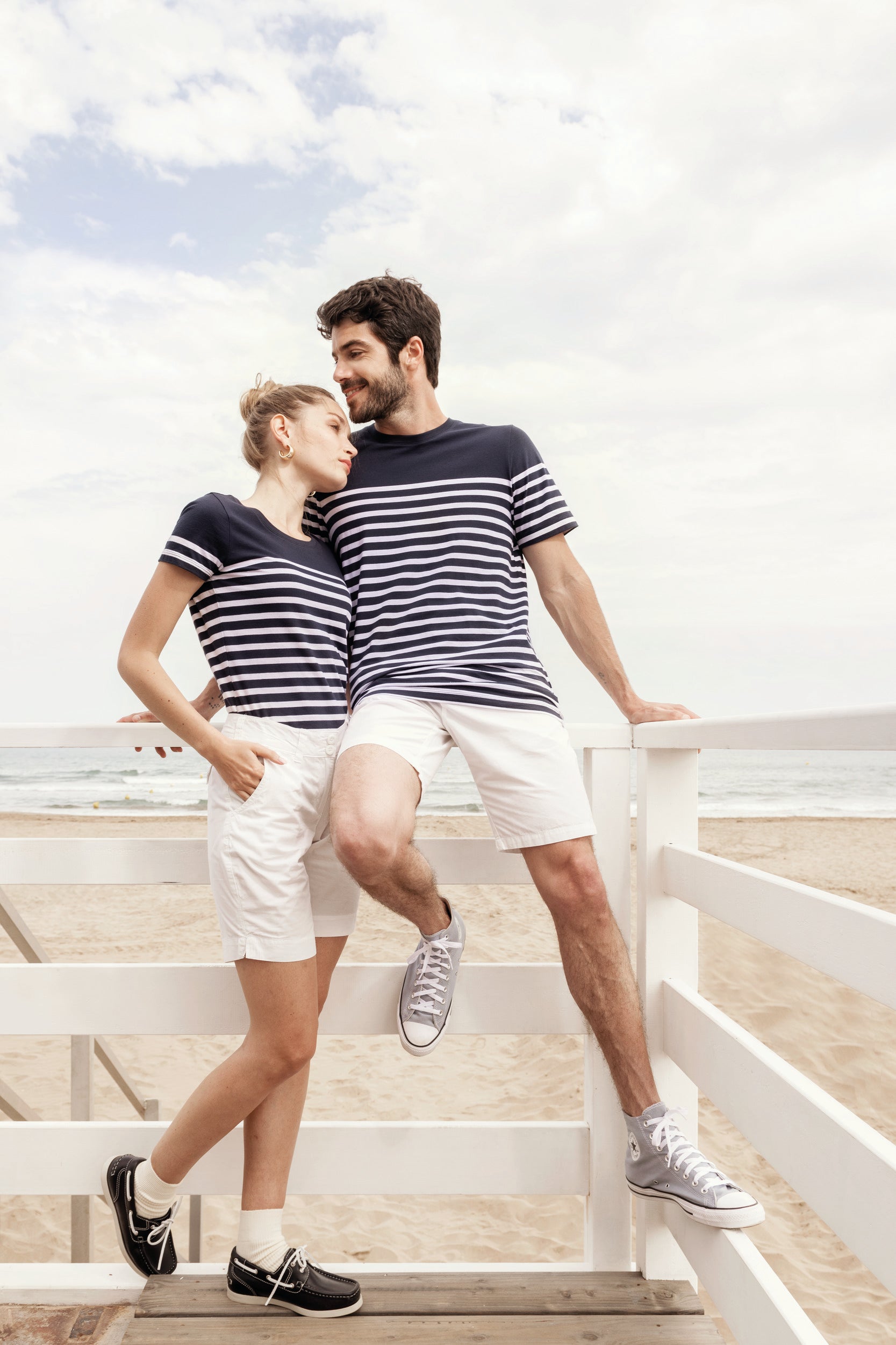 T-shirt marin col rond Bio homme
