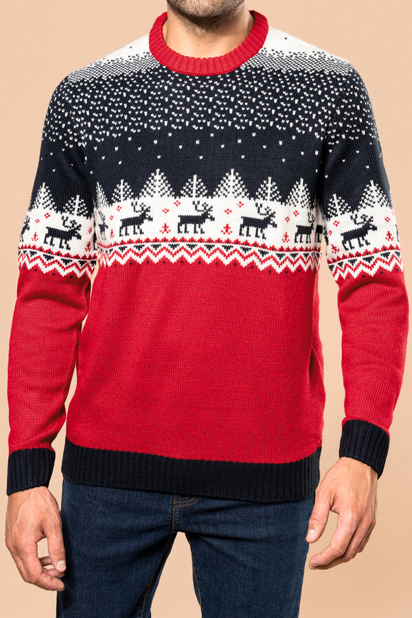 Pullover col rond de Noël unisexe