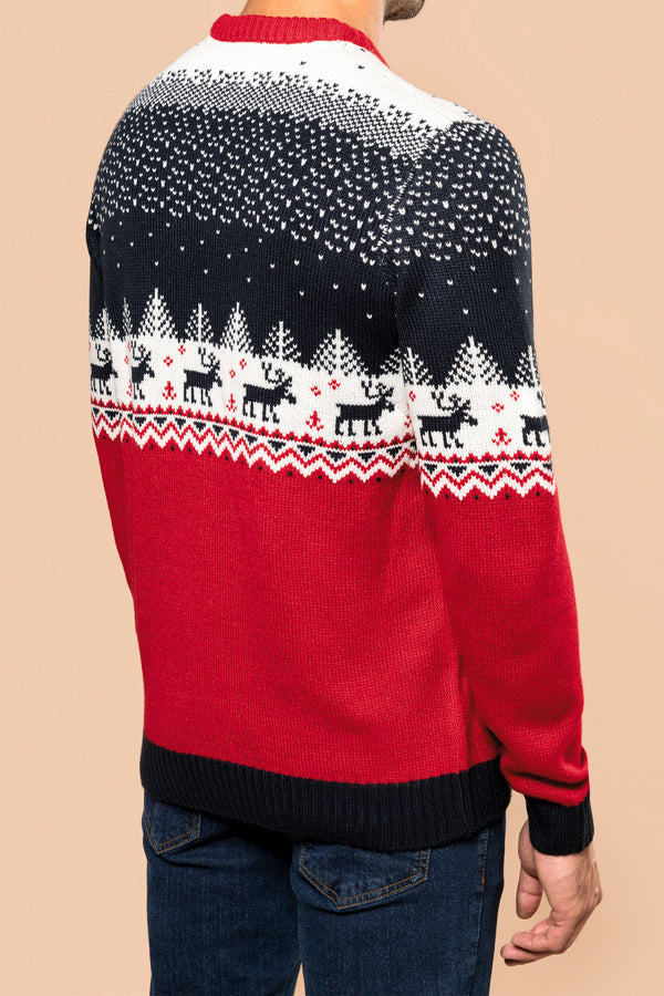 Pullover col rond de Noël unisexe