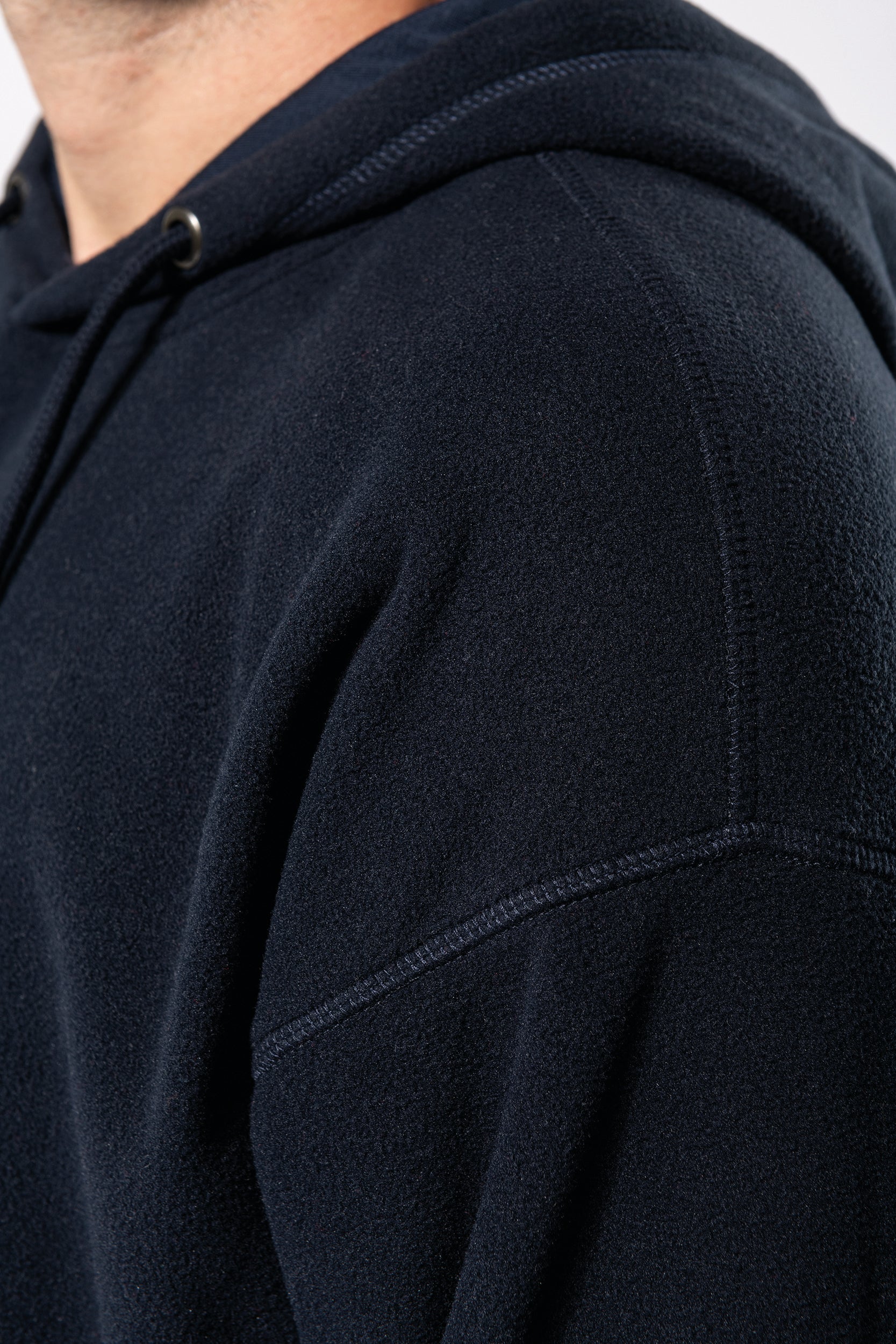 Uniseks gerecycled microfleece oversized sweatshirt met capuchon