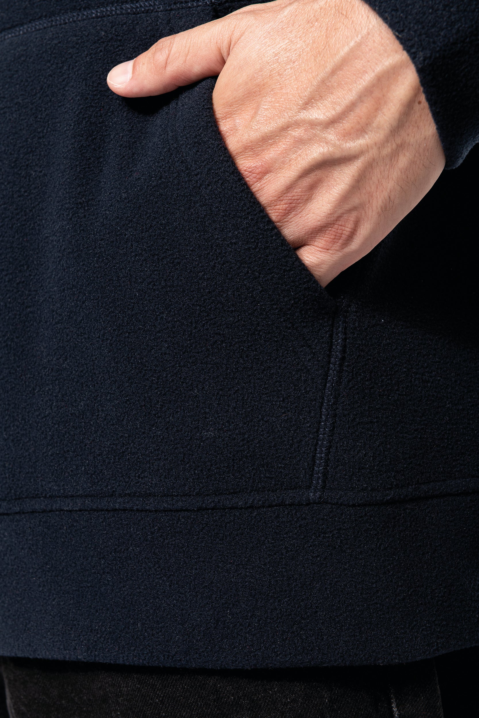 Uniseks gerecycled microfleece oversized sweatshirt met capuchon