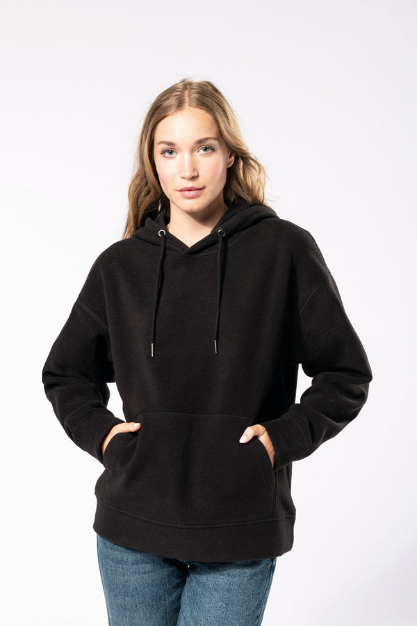 Sweat-shirt à capuche oversize en micropolaire recyclée unisexe