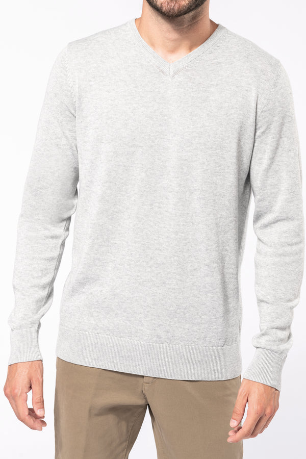 Pull col en V écoresponsable homme