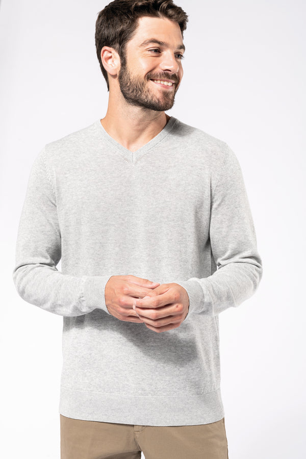 Pull col en V écoresponsable homme