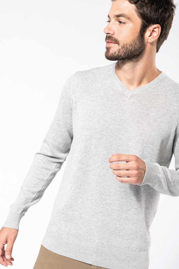 Pull col en V écoresponsable homme