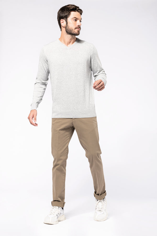 Pull col en V écoresponsable homme