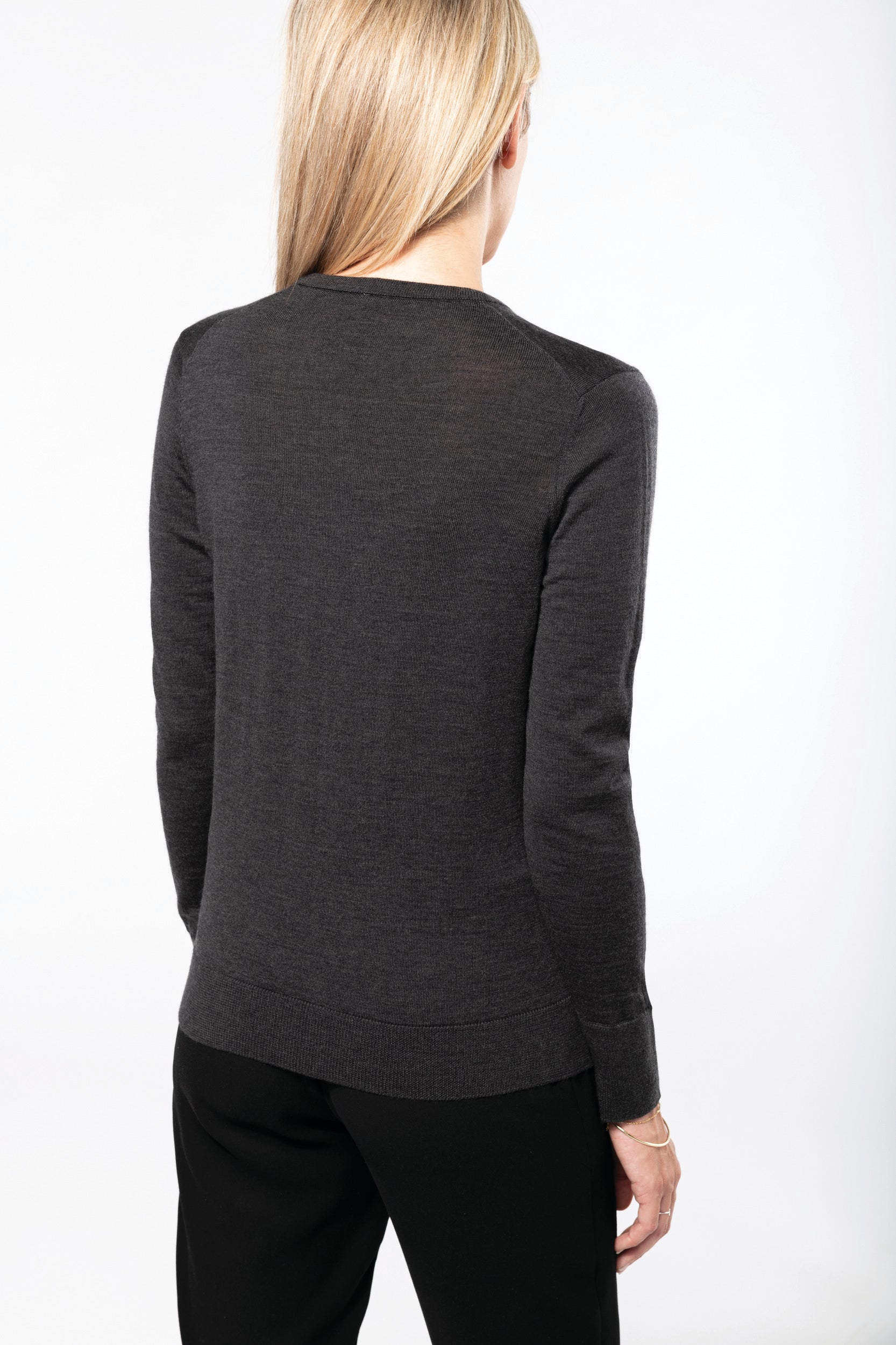 Merino damesvest met knopen