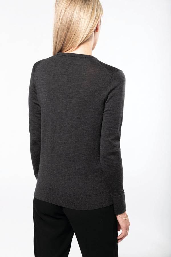 Women's merino buttoned cardigan