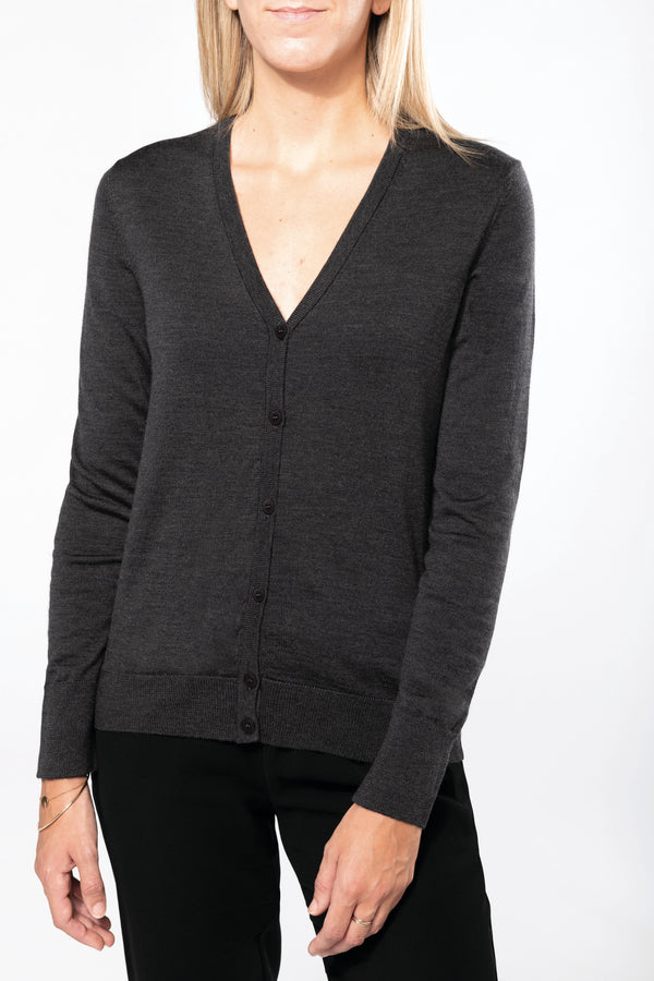 Women's merino buttoned cardigan