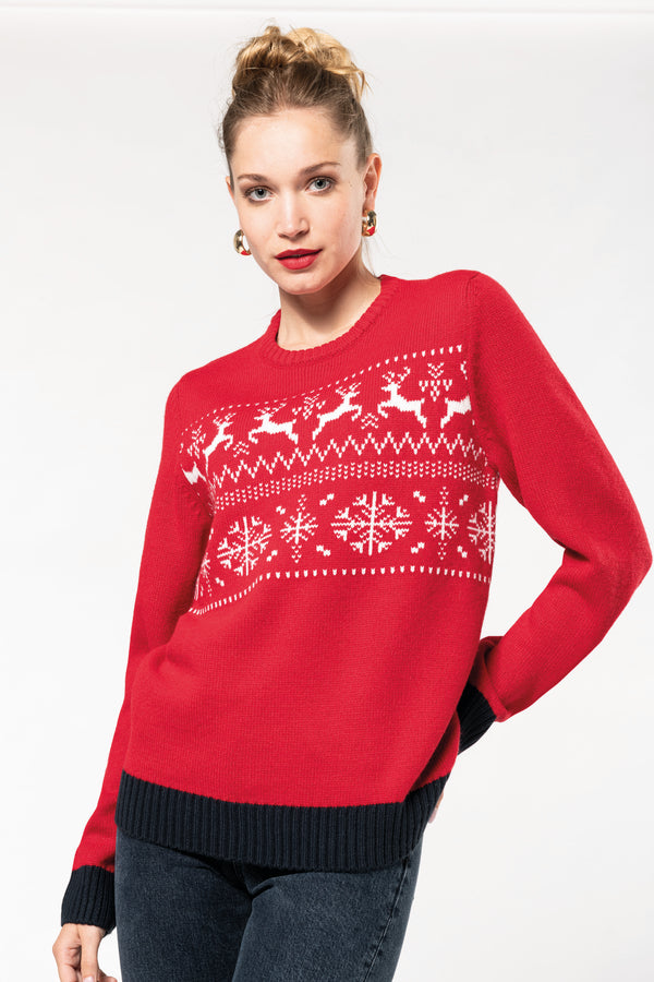 Pullover de Noël motif rennes