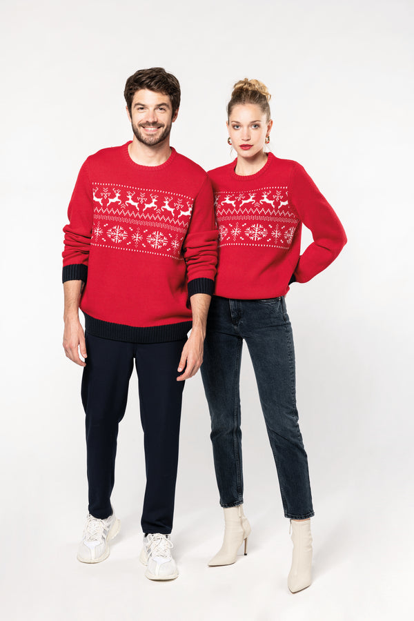 Pullover de Noël motif rennes