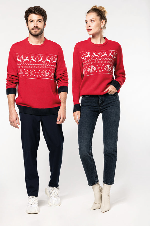 Pullover de Noël motif rennes