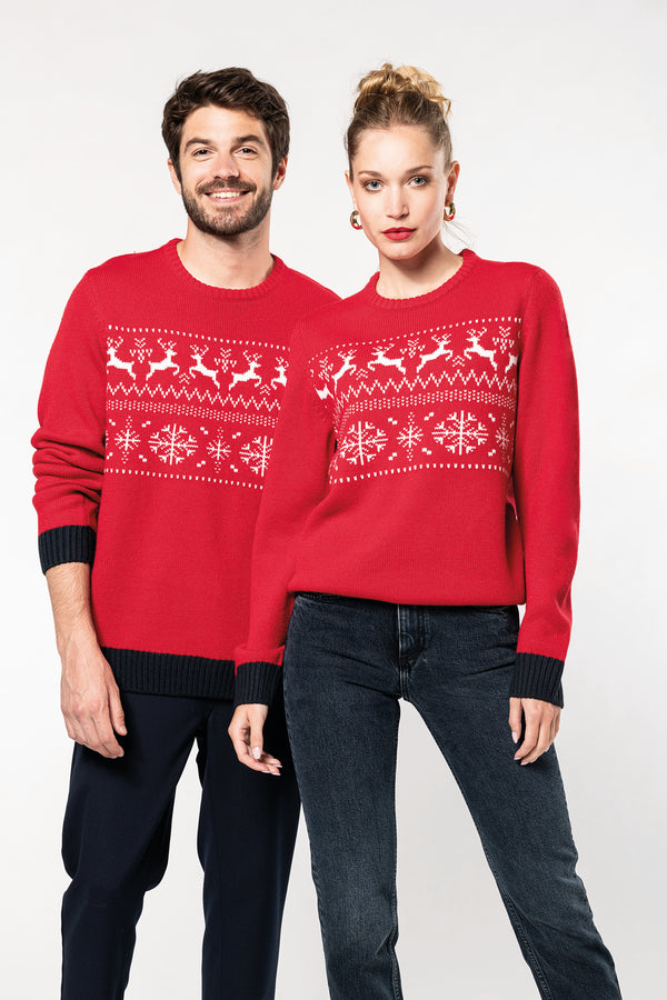 Pullover de Noël motif rennes