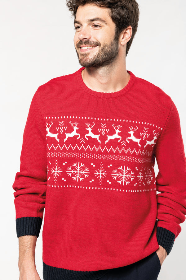 Pullover de Noël motif rennes