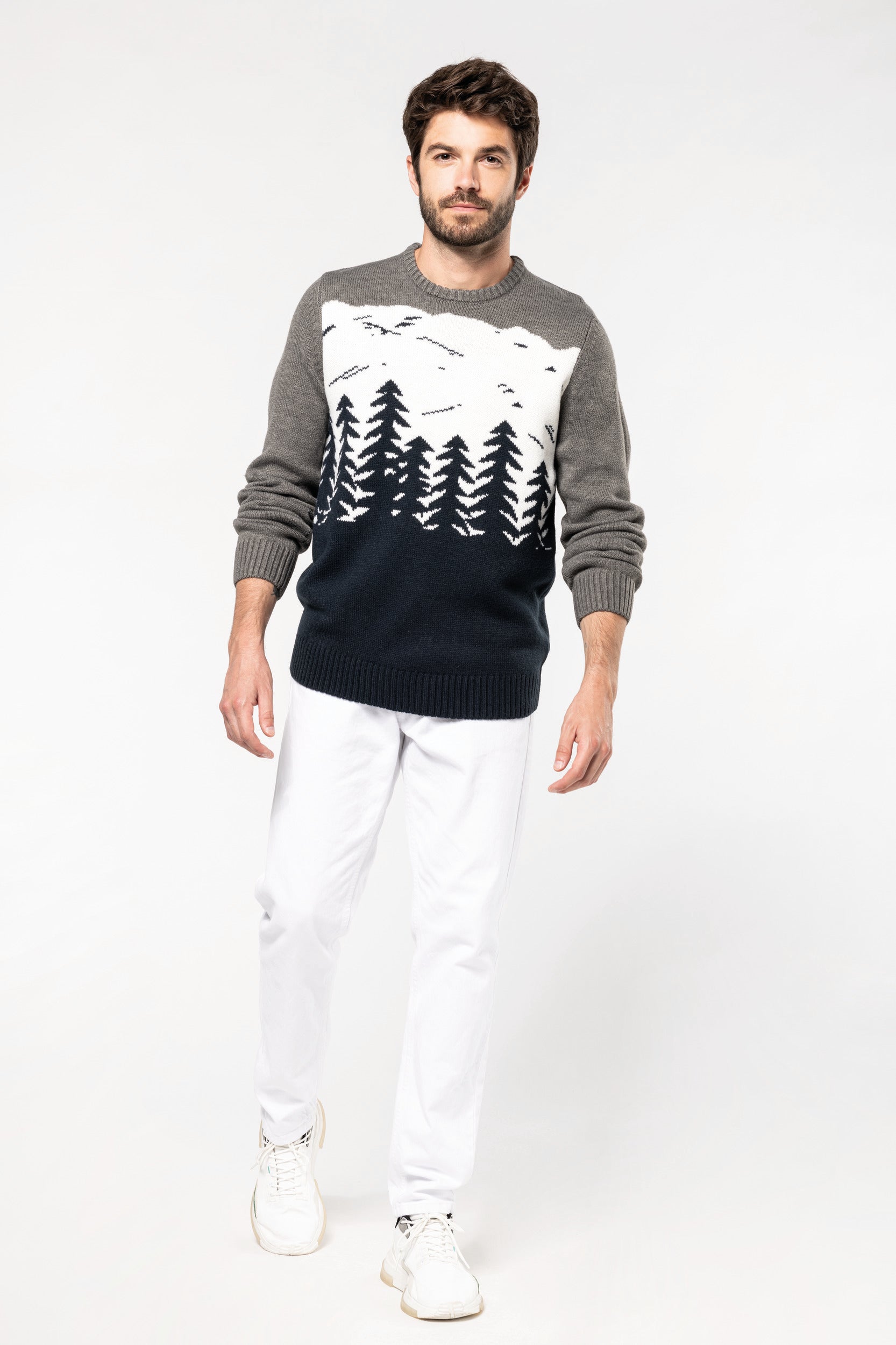 Trui met kerstboompatroon