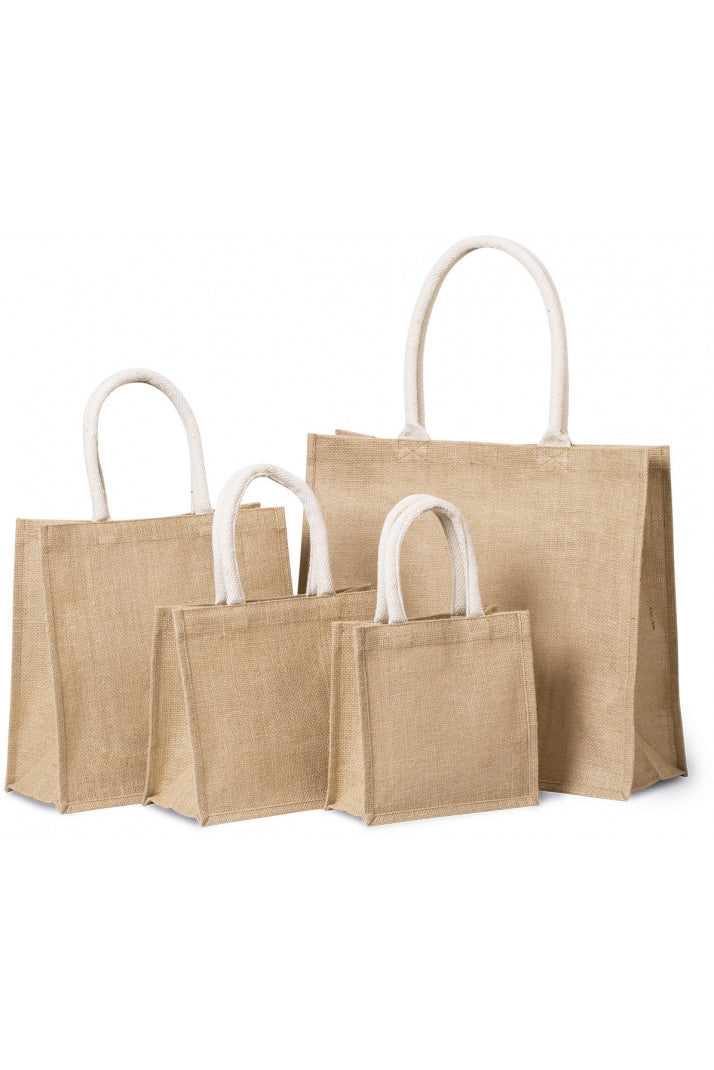 Jute canvas tote bag - small model