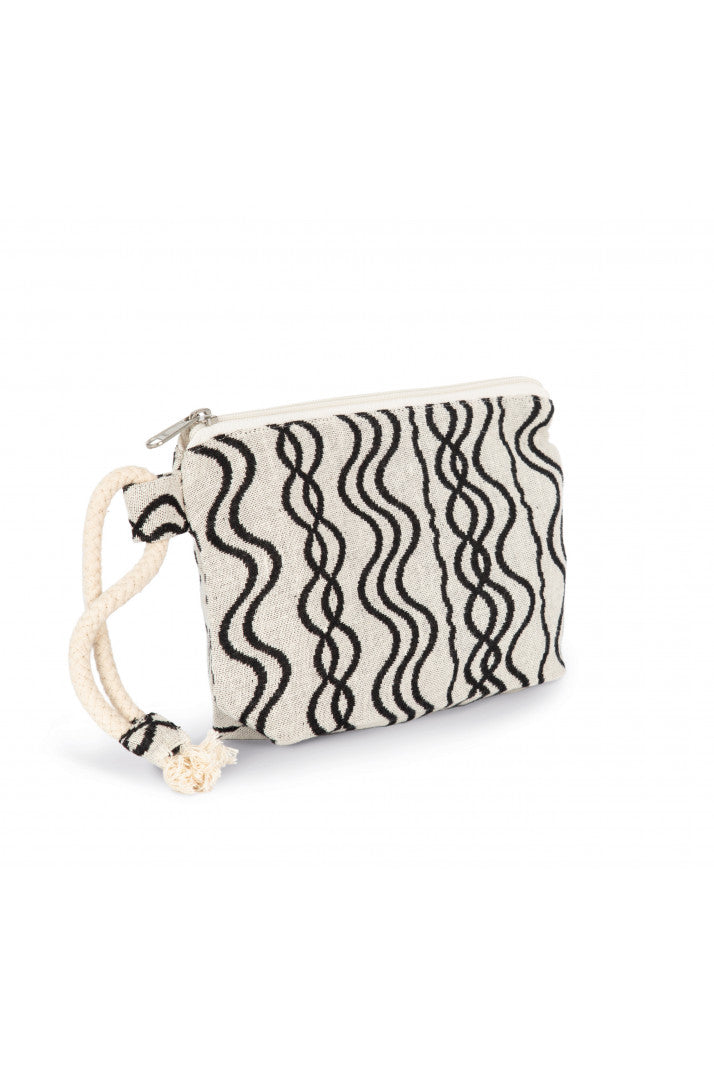 Pochette zippée recyclé - Motif vague