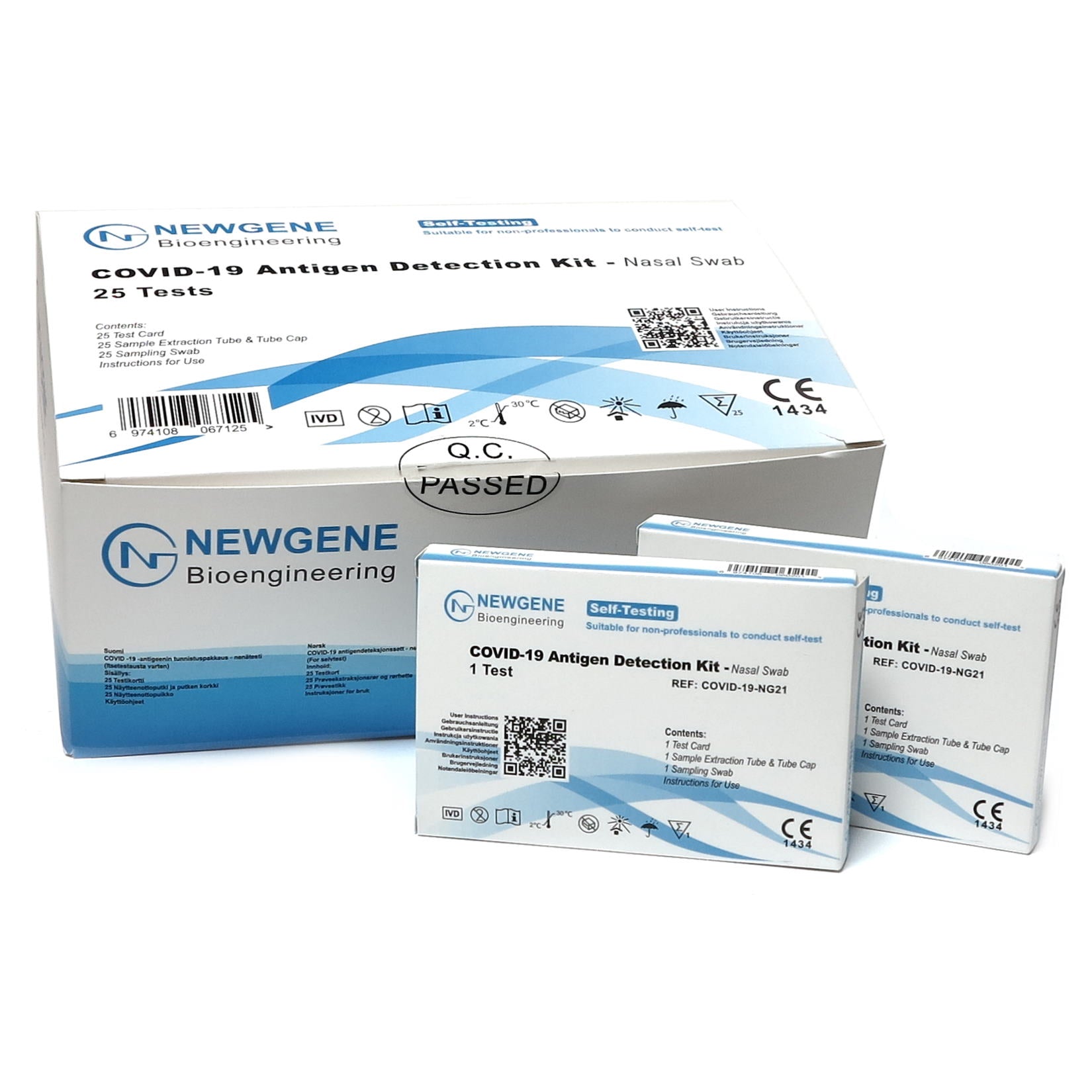 Autotest Antigénique Rapide Sars-cov-2 Covid-19 - NEWGENE - La Boîte De 25 - Individuel