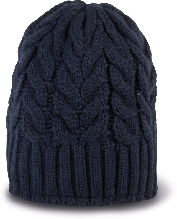 Cable knit beanie